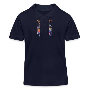 Drei...Zwei...EIN...HORN - Kinder Organic Poloshirt Mini Sprinter von Stanley/Stella - Navy - Vorne