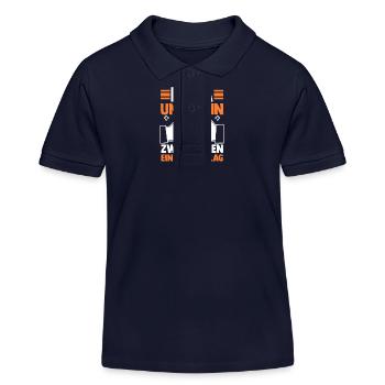 Papa et fils - Polo enfant bio Stanley/Stella - bleu marine - Devant