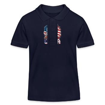 SEEADLER USA KONTUR - Kinder Organic Poloshirt Mini Sprinter von Stanley/Stella - Navy - Vorne