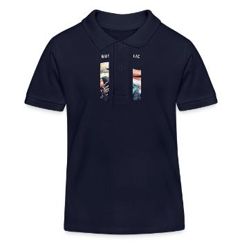 SKELETON MAN BUSINESSAHOLIC - Kids Organic Polo Shirt by Stanley/Stella - navy - Front