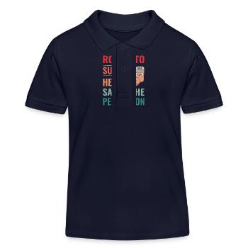 Sushi Japan Essen Sushi-Mahlzeit - Kinder Organic Poloshirt Mini Sprinter von Stanley/Stella - Navy - Vorne