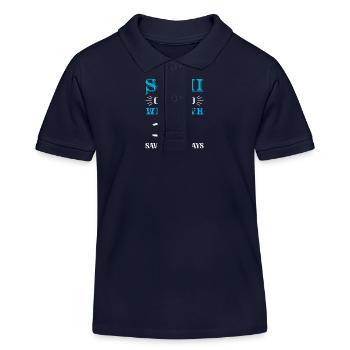 Sushi Japan Essen Sushi-Mahlzeit - Kinder Organic Poloshirt Mini Sprinter von Stanley/Stella - Navy - Vorne