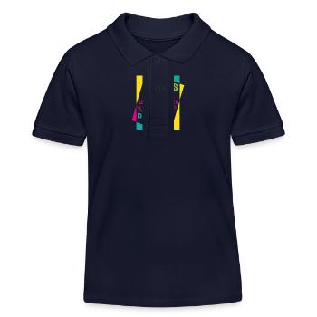 Sushi Japan Essen Sushi-Mahlzeit - Kinder Organic Poloshirt Mini Sprinter von Stanley/Stella - Navy - Vorne