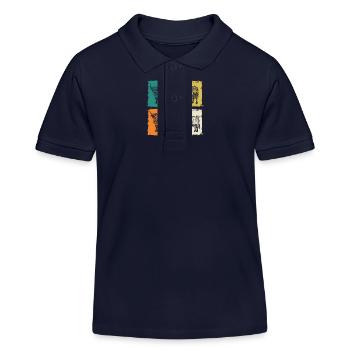 Kuh Rind Hochlandrind - Kinder Organic Poloshirt Mini Sprinter von Stanley/Stella - Navy - Vorne