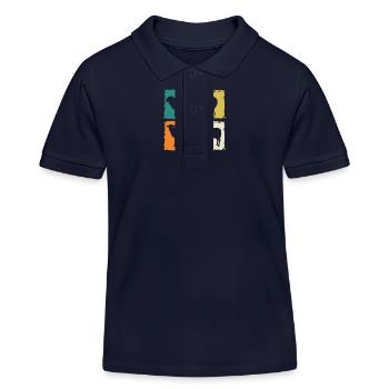 Schäfer Schaf - Kinder Organic Poloshirt Mini Sprinter von Stanley/Stella - Navy - Vorne