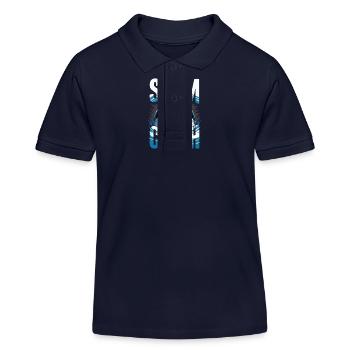 Schwimm-Trainer - Kinder Organic Poloshirt Mini Sprinter von Stanley/Stella - Navy - Vorne