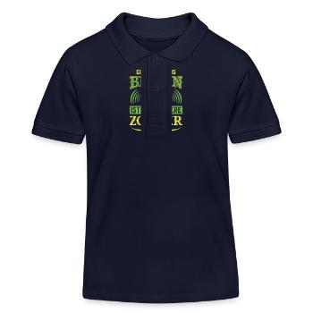 Zocken Gamer Gaming Zocker Controller Videospiele - Kinder Organic Poloshirt Mini Sprinter von Stanley/Stella - Navy - Vorne