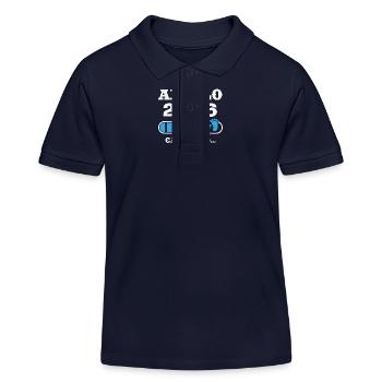 Opa 2026 Ladegeschenk für zukünftigen Opa - Kinder Organic Poloshirt Mini Sprinter von Stanley/Stella - Navy - Vorne