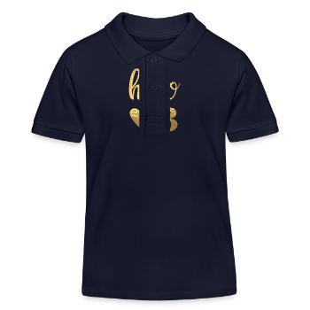 Hallo 3 - Kinder Organic Poloshirt Mini Sprinter von Stanley/Stella - Navy - Vorne
