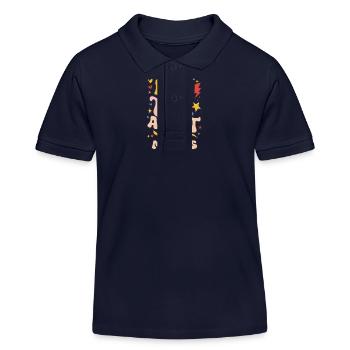 Let's Talk About Movies - Cinematic Conversations - Kids Organic Polo Shirt by Stanley/Stella - navy - Front