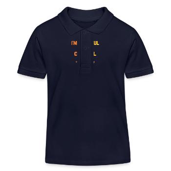 Ich bin dankbar für die kritische Rassentheorie Lustiges Zitat - Kinder Organic Poloshirt Mini Sprinter von Stanley/Stella - Navy - Vorne