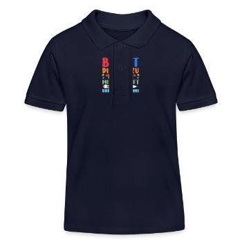 Kita Abgänger Schulanfang Schulkind Einschulung - Kinder Organic Poloshirt Mini Sprinter von Stanley/Stella - Navy - Vorne