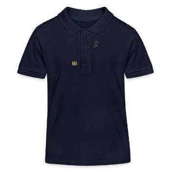 Bertha als Boot - Kinder Organic Poloshirt Mini Sprinter von Stanley/Stella - Navy - Vorne