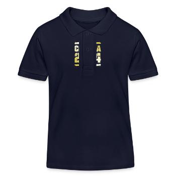 Croatia 2024 Gold - Kids Organic Polo Shirt by Stanley/Stella - navy - Front