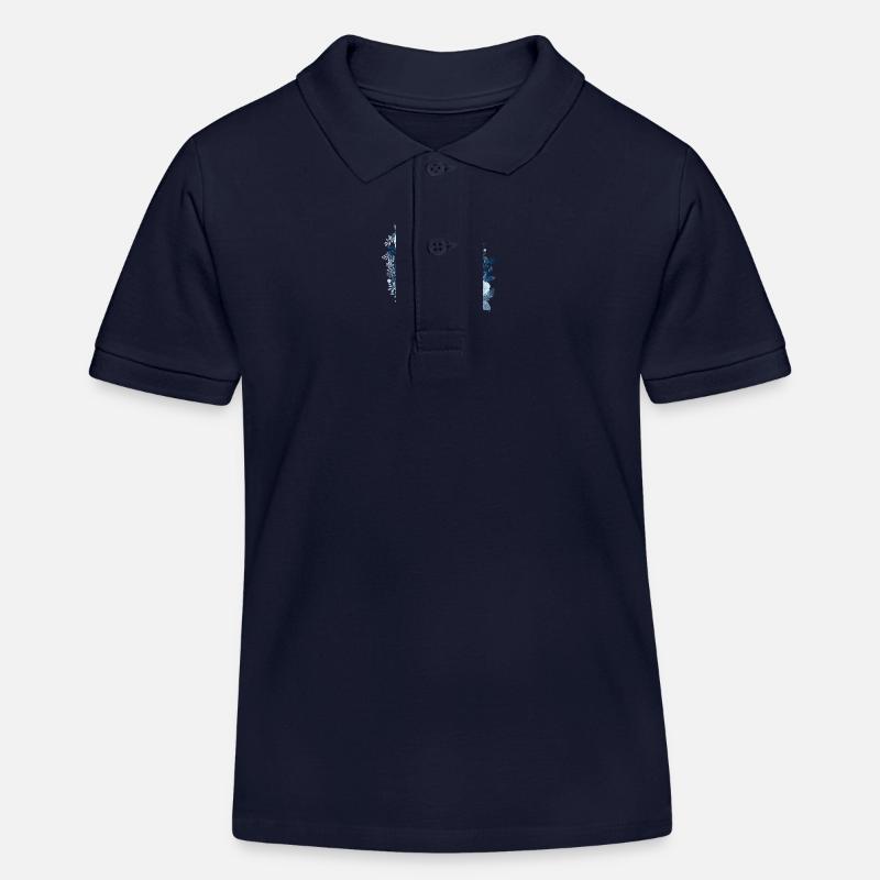 Rose - Polo enfant bio Stanley/Stella - bleu marine
