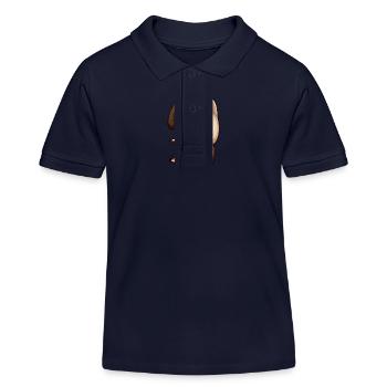 Lustige Siamkatze Handstand Kunststück Siamesische - Kinder Organic Poloshirt Mini Sprinter von Stanley/Stella - Navy - Vorne