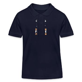 Dad and son - Kids Organic Polo Shirt by Stanley/Stella - navy - Front