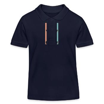 Dustin as a first name - Kids Organic Polo Shirt by Stanley/Stella - navy - Front