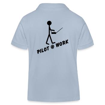 Pilote @ Travail - Polo enfant bio Stanley/Stella - bleu ciel - Dos