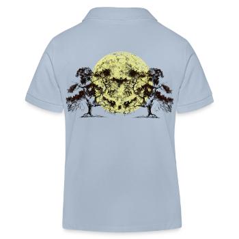 Mond Wald Bäume Natur Botanik Flora - Kinder Organic Poloshirt Mini Sprinter von Stanley/Stella - sky Blue - Hinten