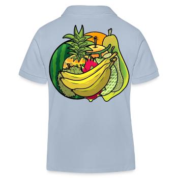 Summer Vitamins Fruit Fruits Refreshment Diet - Kids Organic Polo Shirt by Stanley/Stella - sky blue - Back