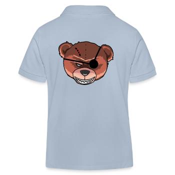 Horreur Teddy Monstre effrayant Zombie Ours Pirate - Polo enfant bio Stanley/Stella - bleu ciel - Dos