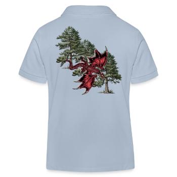 Fabeltier Drache Fabel Drachen Märchenfigur Dino - Kinder Organic Poloshirt Mini Sprinter von Stanley/Stella - sky Blue - Hinten