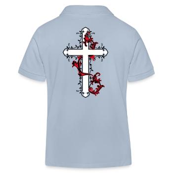 Croix croix Église Dieu Messie céleste christ - Polo enfant bio Stanley/Stella - bleu ciel - Dos