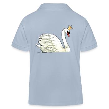 Cygne Oiseaux Faune Roi Majesté Cygnes Animal - Polo enfant bio Stanley/Stella - bleu ciel - Dos