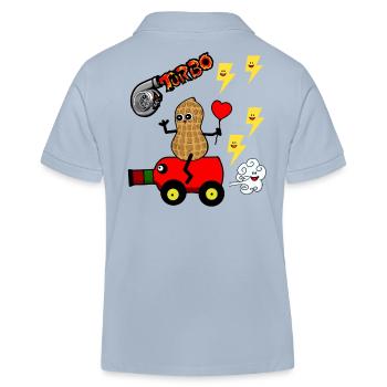 Erdnuss Fantasy Kinder spielen Auto fahren Turbo - Kinder Organic Poloshirt Mini Sprinter von Stanley/Stella - sky Blue - Hinten