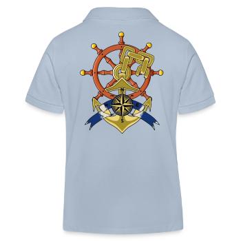 Volant Maritime Rose Vent Boussole Nautique Ahoy - Polo enfant bio Stanley/Stella - bleu ciel - Dos