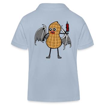 Horror Erdnuss Vampir Halloween Blutsauger Spritze - Kinder Organic Poloshirt Mini Sprinter von Stanley/Stella - sky Blue - Hinten