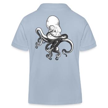 poulpe, poulpe, calmar, fruits de mer, calmars - Polo enfant bio Stanley/Stella - bleu ciel - Dos