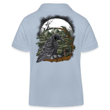 Waldbewohner Rabe Krähen Vogel Märchen Kind - Kinder Organic Poloshirt Mini Sprinter von Stanley/Stella - sky Blue - Hinten