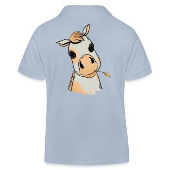Fohlen Baby Pferd Kind Geburtstagsgeschenk Kind - Kinder Organic Poloshirt Mini Sprinter von Stanley/Stella - sky Blue - Hinten