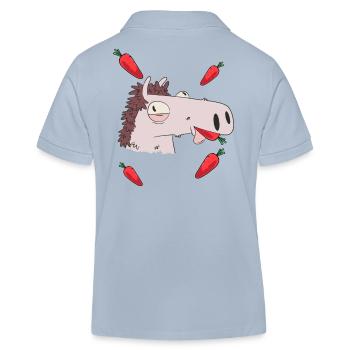 Faim De Cheval Betteraves Tête De Cheval Enfant Poney - Polo enfant bio Stanley/Stella - bleu ciel - Dos
