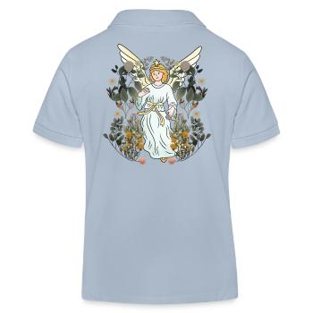 Frühling Natur Engel Blumen Blüten Flora Botanik - Kinder Organic Poloshirt Mini Sprinter von Stanley/Stella - sky Blue - Hinten