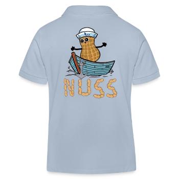 Erdnuss Seemann Deutschland Boot Nuss Matrose Ahoi - Kinder Organic Poloshirt Mini Sprinter von Stanley/Stella - sky Blue - Hinten