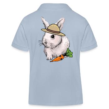 Lapin, lapin, lapin de Pâques, enfants, animaux de compagnie, bébé - Polo enfant bio Stanley/Stella - bleu ciel - Dos