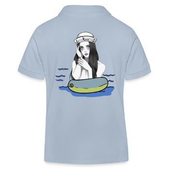 Seenot Schwimmring Matrosen Mädchen Meer schwimmen - Kinder Organic Poloshirt Mini Sprinter von Stanley/Stella - sky Blue - Hinten