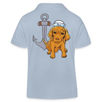 maritim Seehund Seefahrer Matrose Anker Hund - Kinder Organic Poloshirt Mini Sprinter von Stanley/Stella - sky Blue - Hinten