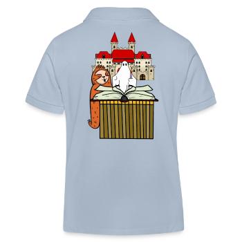 Faultier Schlafmütze Mürchen Stunde Guten Nacht - Kinder Organic Poloshirt Mini Sprinter von Stanley/Stella - sky Blue - Hinten