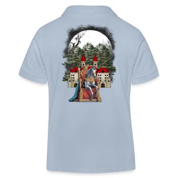 Märchenprinz Prinz Thron Märchen Märchenfigur Ross - Kinder Organic Poloshirt Mini Sprinter von Stanley/Stella - sky Blue - Hinten