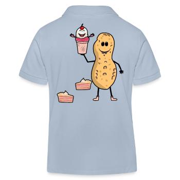 Erdnuss Kuchen Eiskream naschen Erdnüsse Sommer - Kinder Organic Poloshirt Mini Sprinter von Stanley/Stella - sky Blue - Hinten