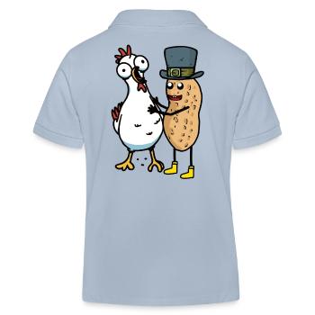 Erdnuss Erdnüsse Huhn Huhner Henne Freunde - Kinder Organic Poloshirt Mini Sprinter von Stanley/Stella - sky Blue - Hinten