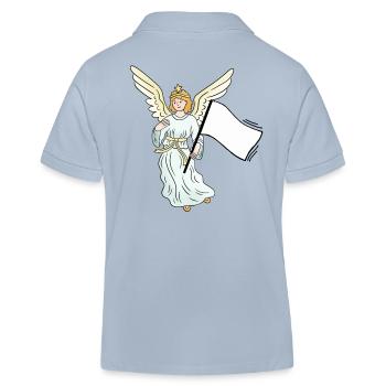 Engel Schutzengel Weißefahne Frieden Peace - Kinder Organic Poloshirt Mini Sprinter von Stanley/Stella - sky Blue - Hinten
