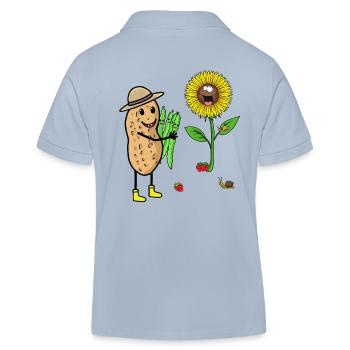 Jardinier de cacahuètes Jardinier Jardinier amateur Tournesol - Polo enfant bio Stanley/Stella - bleu ciel - Dos