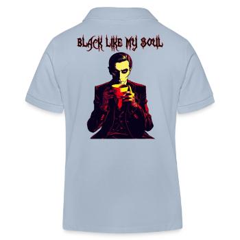 Un vampire effrayant buvant du café - Polo enfant bio Stanley/Stella - bleu ciel - Dos