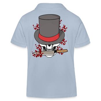 Totenkopf Killer Messer Halloween Horror Tod Mafia - Kinder Organic Poloshirt Mini Sprinter von Stanley/Stella - sky Blue - Hinten
