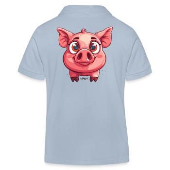 Bébé truie cochon cochon cochon - Polo enfant bio Stanley/Stella - bleu ciel - Dos